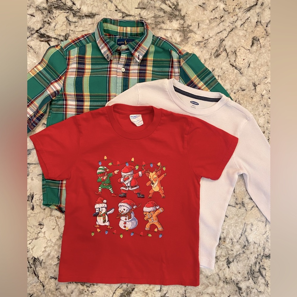 CHRISTMAS BUNDLE #1: Bundle of 3 fun & festive boys shirts